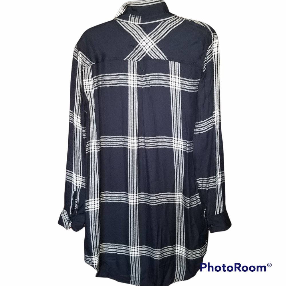 Rails Bianca Plaid Button Down Shirtdress Indigo - Picture 3 of 15